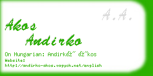 akos andirko business card